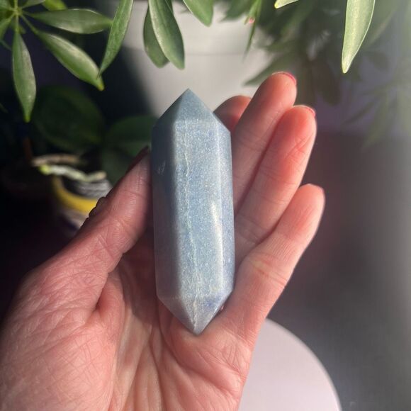 Blue Aventurine Double‎ Terminated Meditation  Wand (9) - Picture 2 of 9